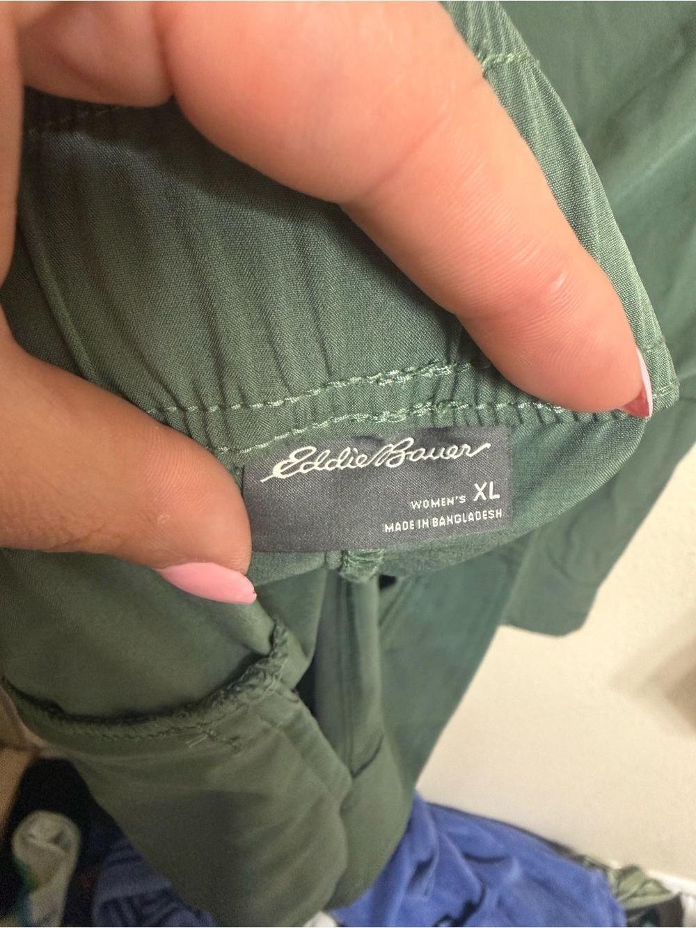 Eddie Bauer Green traveler ankle pant XL vacation rider comfort